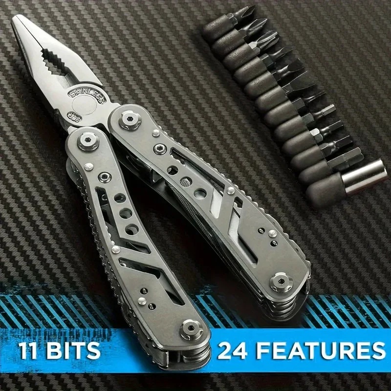 Multi Tool Plier - 24in1 멀티툴 올인원 다기능 장비 (칼,