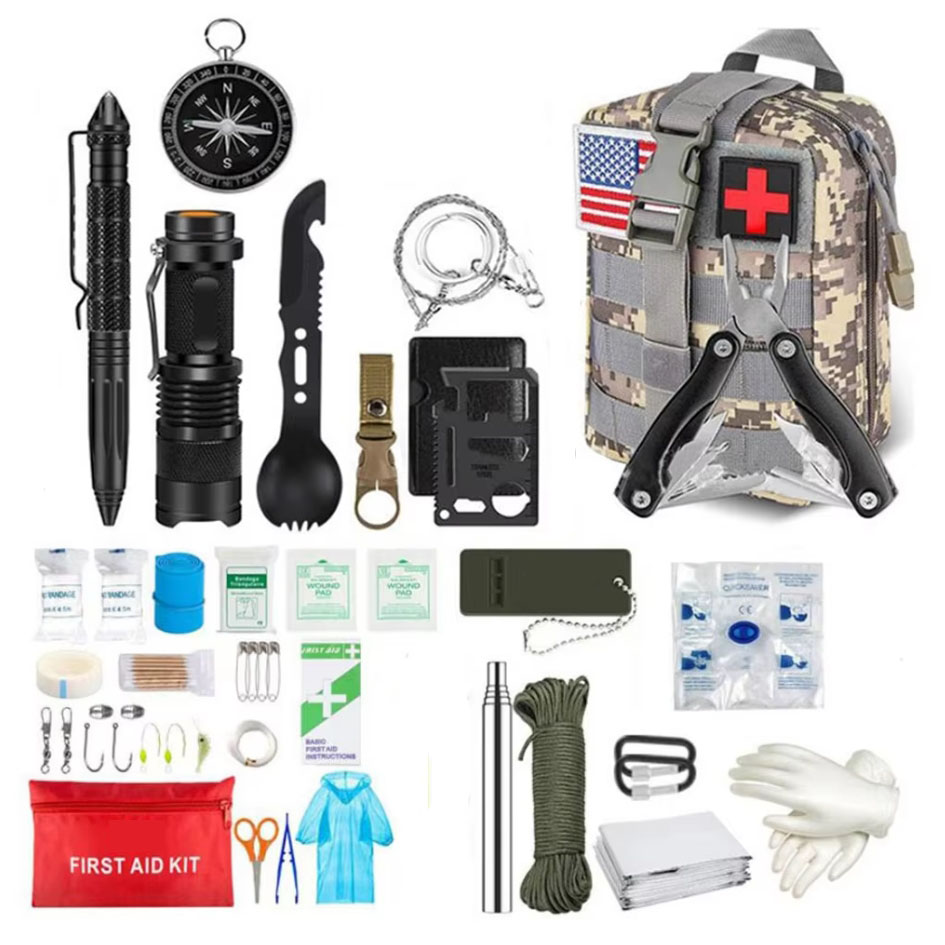 생존 응급 처치 키트 생존 풀 세트 Molle 야외 장 - Bivy Bag Emergency 리뷰 및 가격