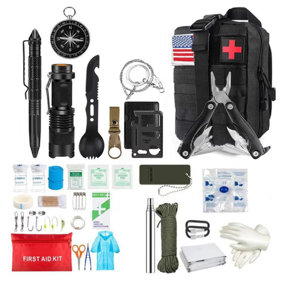 생존 응급 처치 키트 생존 풀 세트 Molle 야외 장 - Bivy Bag Emergency 리뷰 및 가격