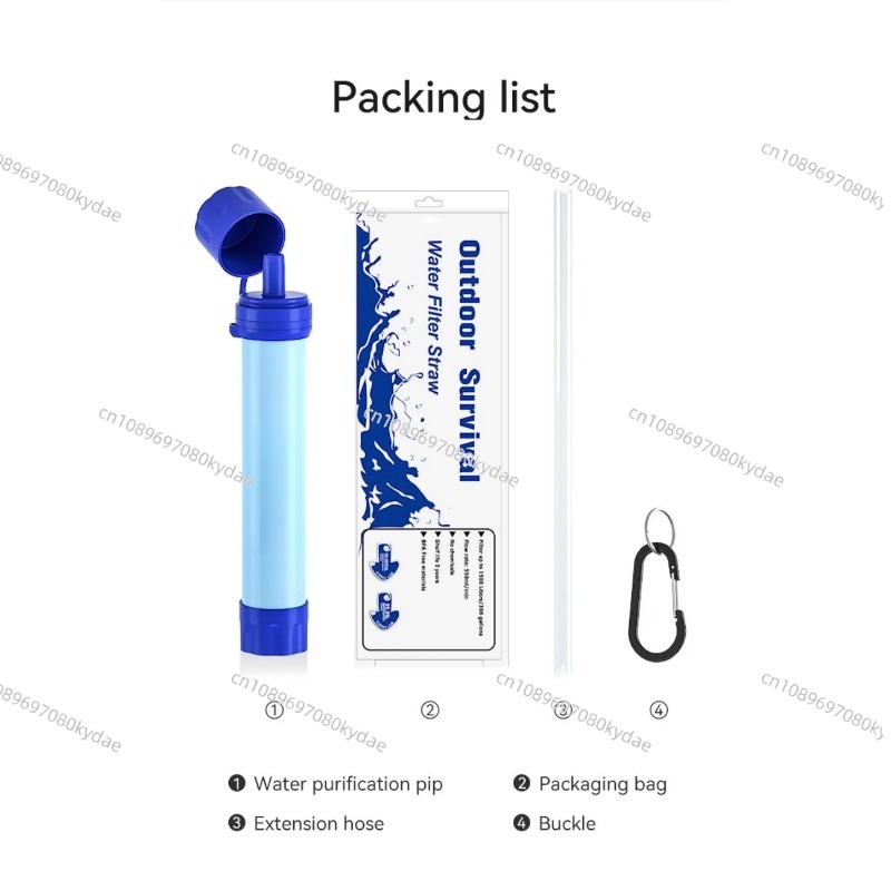 야외용 해외 캠핑 생존 휴대용 직수 필터 1500L 빨 - Water Purification Straw 리뷰 및 가격